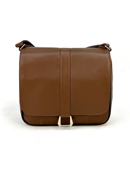 Fındık Rengi Günlük Çanta, Çapraz Askılı, Kadın Omuz Çantası, 25X24X8 cm