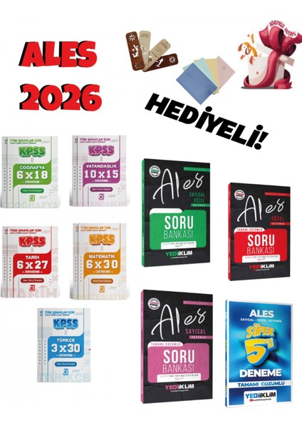 2026 Ales Soru Bankası ve Deneme Muhteşem Seti 11 Kitap Bigelio V