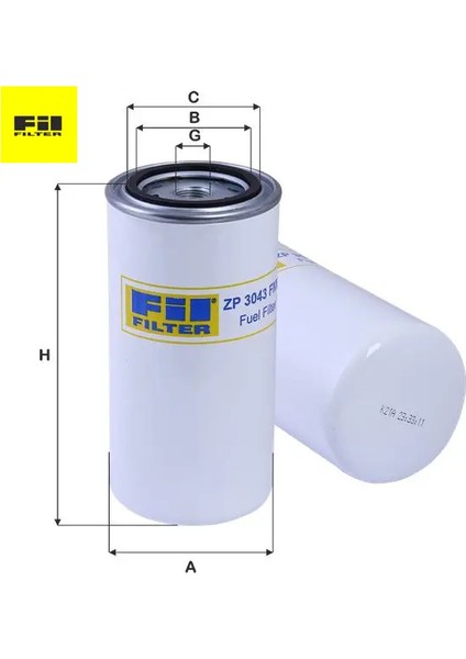 Mazot Filtresi Atak-Star-Iveco Bus Fil Filter 504033400/ 1010100AB/ ZP3043FMB