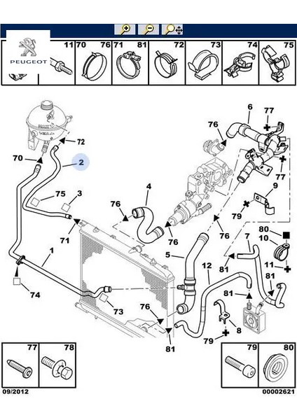 Radyatör Hortumu 307 Peugeot 1323.21