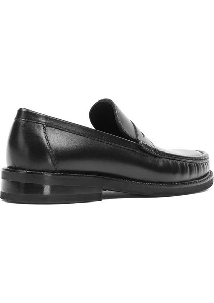 Erkek Siyah Deri Loafer