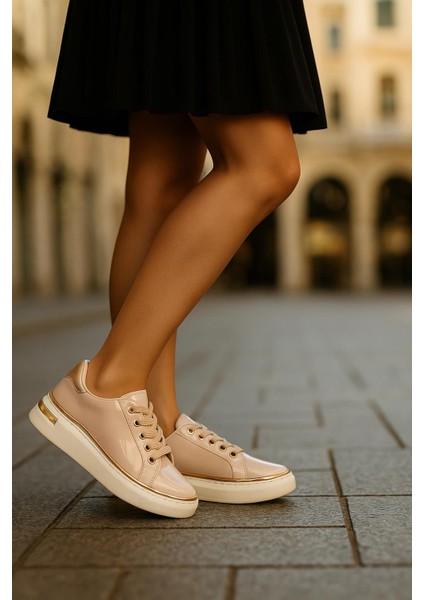 Kadın Ince Şerit Detaylı Kalın Taban Spor Ayakkabı fiyatları