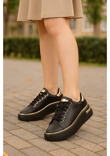 Kadın Ince Şerit Detaylı Kalın Taban Spor Ayakkabı fiyatları