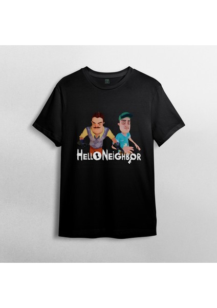 Secret Neighbor Hello Neighbor Unisex %100 Pamuklu Bisiklet Yaka T-Shirt Model 1 fiyatları