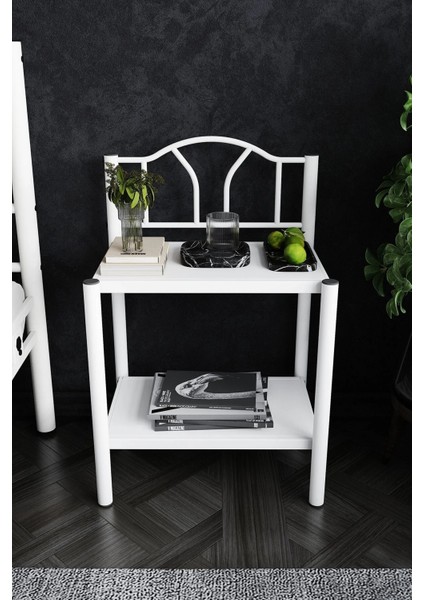 Bella Retro Ferforje Metal Komodin Yan Sehpa fiyatları