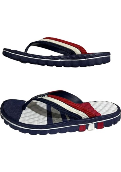 Lacivert Kırmızı Parmak Arası Plaj Günlük Yürüyüş Terlik fırsatları