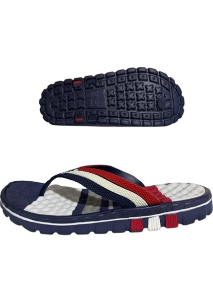 Lacivert Kırmızı Parmak Arası Plaj Günlük Yürüyüş Terlik indirimleri