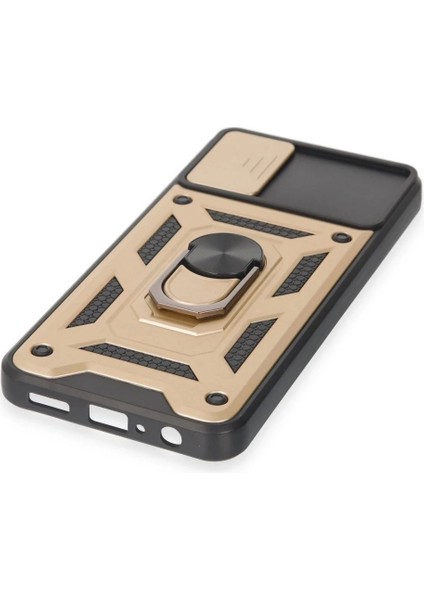 Samsung Galaxy A04E Kılıf Pars Lens Yüzüklü Silikon - Gold indirimleri