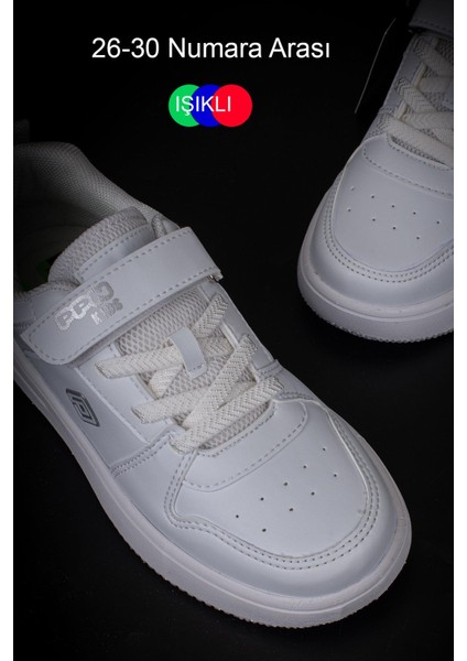 Beyaz Ultra Hafif Düz Unisex Çocuk Sneaker fırsatları