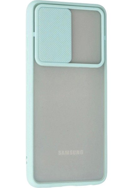 Samsung Galaxy A32 Kılıf Palm Buzlu Kamera Sürgülü Silikon - Turkuaz modelleri