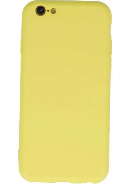 iPhone 6 Plus Kılıf Nano Içi Kadife Silikon - Sarı