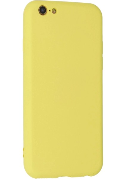 iPhone 6 Plus Kılıf Nano Içi Kadife Silikon - Sarı modelleri