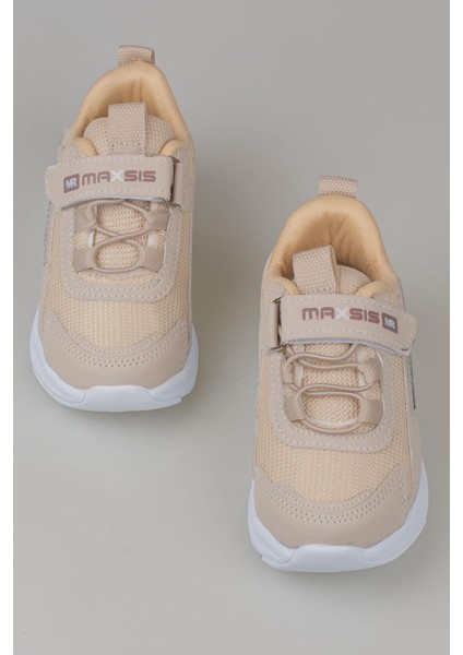 Bej Hafif Cırt Cırtlı Fileli Çocuk Spor Ayakkabı fırsatları