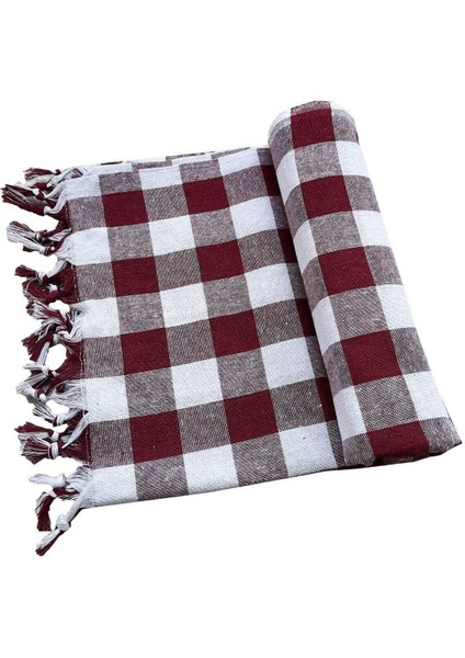 150X150 cm Kareli Yer Sofra Bezi Piknik Masa Örtüsü Saçaklı - Yeşil modelleri