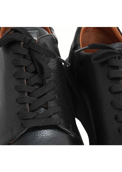 Tommy Erkek Deri Sneaker Ayakkabı Full Siyah modelleri