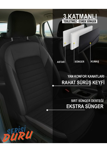 Fiat / Tofaş Tempra Uyumlu Duru Serisi Oto Koltuk Kılıfı fiyatları