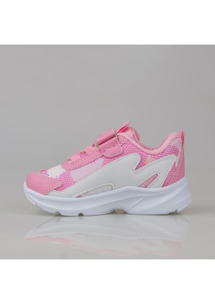 Pembe Hafif Cırt Cırtlı Fileli Çocuk Spor Ayakkabı modelleri