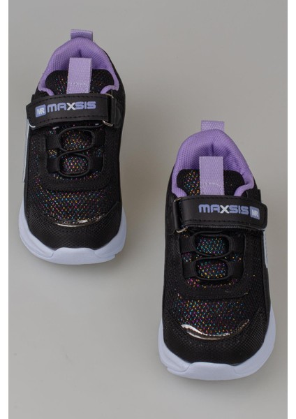 Siyah-Beyaz Hafif Cırt Cırtlı Fileli Çocuk Spor Ayakkabı fırsatları