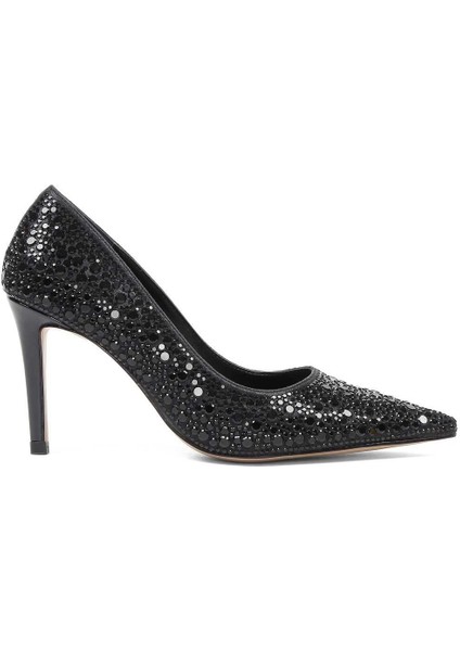 Kadın Siyah Parlak Ince Topuklu Stiletto