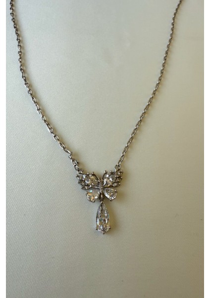 Zirkon Taşlı Kelebek Kolye Xuping Kadın Kolye 45 cm fiyatları