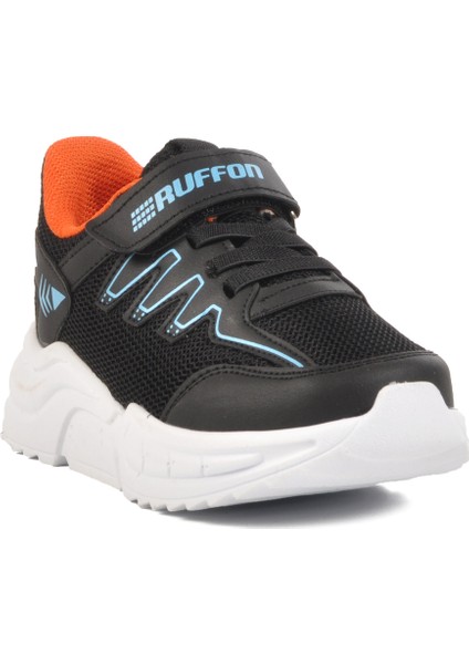 Siyah-Turuncu Fileli Çocuk Spor Ayakkabı 2320 P