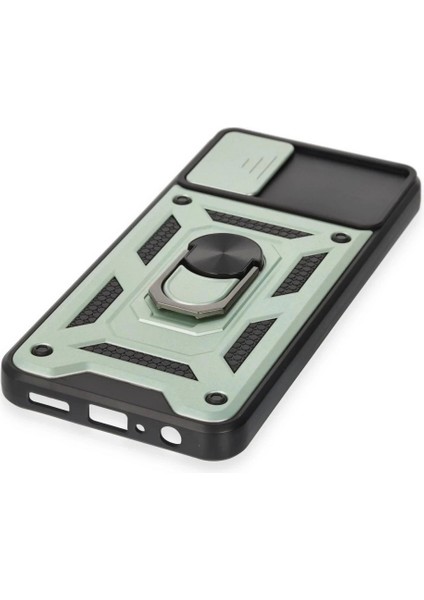 Samsung Galaxy A04E Kılıf Pars Lens Yüzüklü Silikon - Yeşil indirimleri