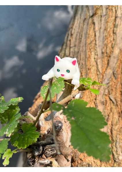 Minik Beyaz Sevimli Eklemli Kedi fırsatları