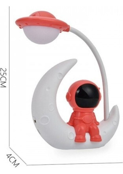 Kırmızı Ay Üzerinde Oturan Astronot Gece Lambası, Benzersiz Tasarım ve Yumuşak Işık modelleri