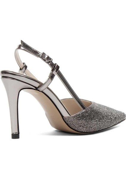 Kadın Platin Taşlı Ince Topuklu Abiye Ayakkabı indirimleri