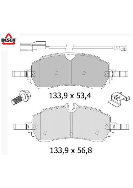 Arka Disk Balatasi Custom Transit V710E 2023> Wva 27067 27068 Beşer KTPZ312M008AB/ 2712621 4471