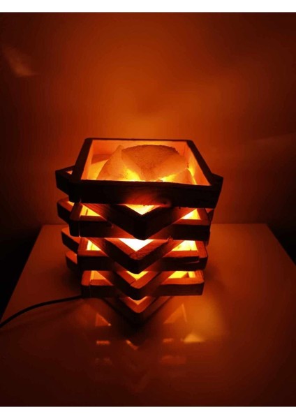 Renkli Ahşap Yıldız Tasarımlı Tuz Kasa Gece Lambası fiyatları