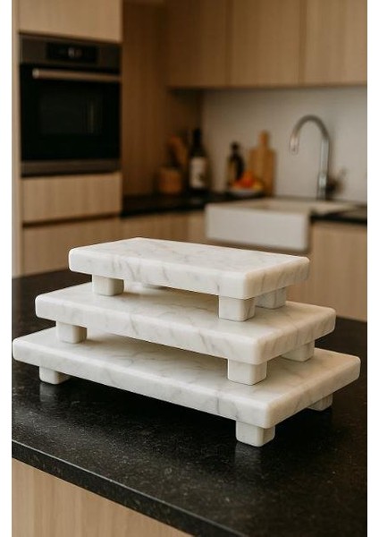 3'lü Doğal Mermer Mini Tepsi Takımı – Şık Sofraların Yeni Gözdesi fiyatları