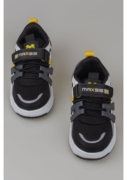 Siyah-Beyaz Kaymaz Taban Çocuk Spor Ayakkabı fırsatları