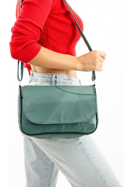 Yeşil Hakiki Deri Omuz ve Postacı Günlük Çanta, Şık ve Kullanışlı Tasarım modelleri