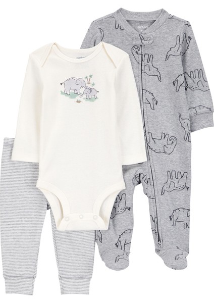 Erkek Bebek Yeşil Tulumlu Set