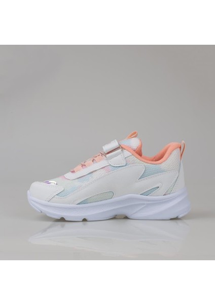 Beyaz Hafif Cırt Cırtlı Fileli Çocuk Spor Ayakkabı modelleri