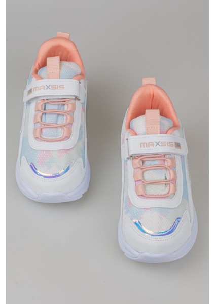 Beyaz Hafif Cırt Cırtlı Fileli Çocuk Spor Ayakkabı fırsatları