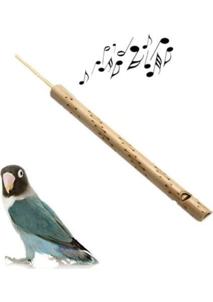 Ahşap Bambu Kuş ve Ördek Dili Müzik Düdük Flüt Eğlence Aracı