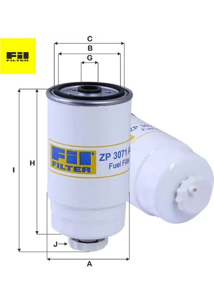 Mazot Filtresi Boxer Ii-Ducato 2.3/2.8 Fil Filter 1906.C2/ 1906.93/ 1616207480/ ZP3071AF