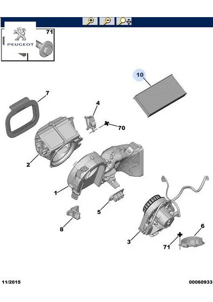 Polen Filtresi 1007-307-308 1.4/1.6/2.0HDI/6479.75