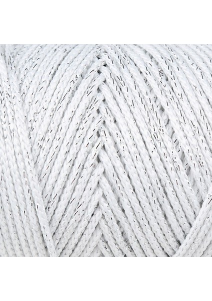 Soft Star Makrome Ipi Gümüş Simli Beyaz RM10 fiyatları