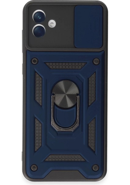 Samsung Galaxy A04E Kılıf Pars Lens Yüzüklü Silikon - Lacivert