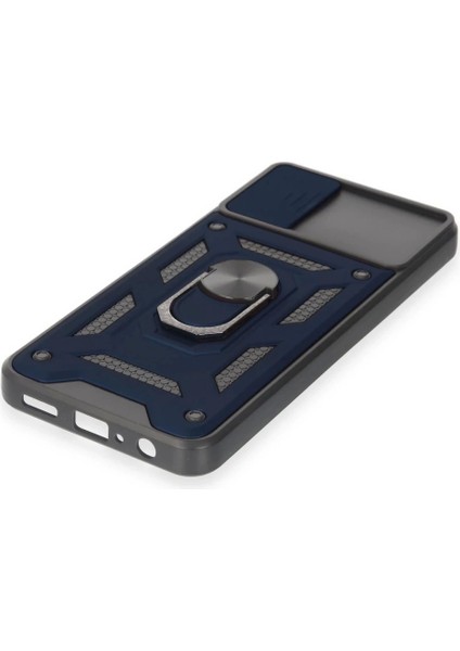 Samsung Galaxy A04E Kılıf Pars Lens Yüzüklü Silikon - Lacivert indirimleri