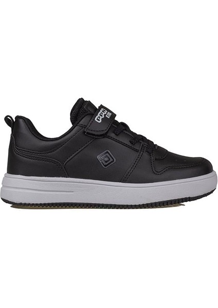 Siyah-Beyaz Ultra Hafif Düz Unisex Çocuk Sneaker