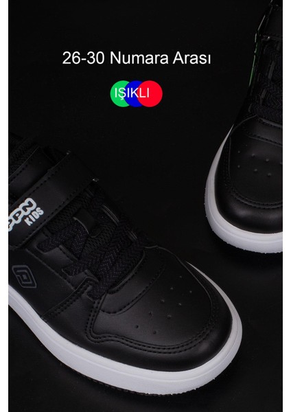 Siyah-Beyaz Ultra Hafif Düz Unisex Çocuk Sneaker fırsatları