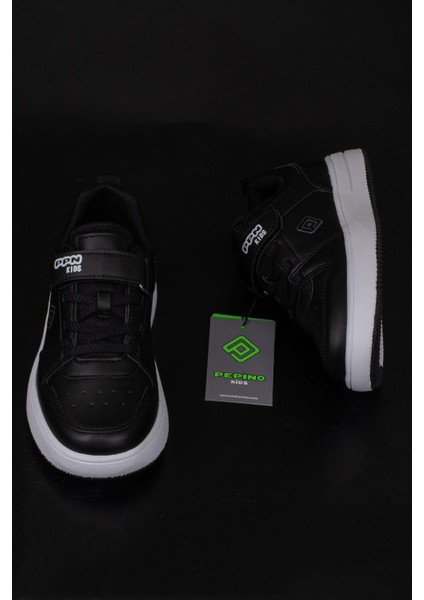 Siyah-Beyaz Ultra Hafif Düz Unisex Çocuk Sneaker indirimleri