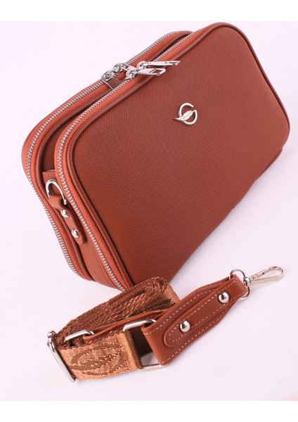 Taba Orta Boy Kalın Askılı Günlük 5 Bölmeli Kadın Omuz Çantası