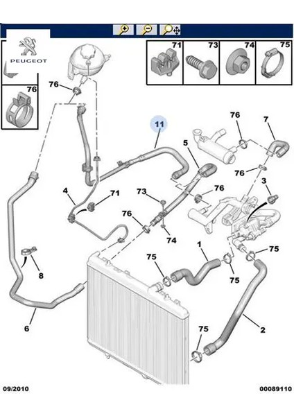Yedek Su Depo Hortumu Partner Tepee Peugeot 1317.V2