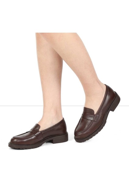 Kadın Kahverengi Deri Loafer fiyatları