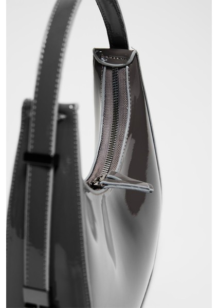 Gri Rugan Kadın Çanta, Şık ve Hafif Tasarım